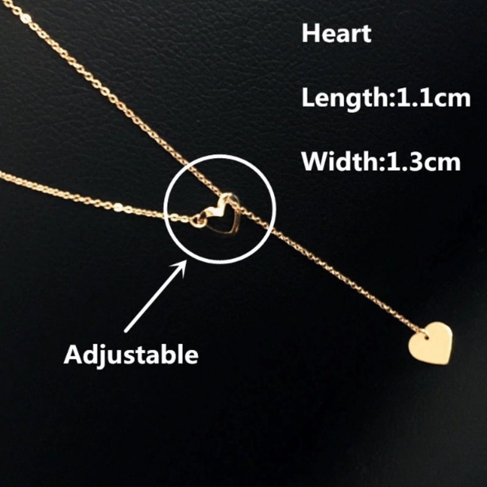 NEW!๐๐๐GOLDEN๐HEARTS๐LONG Y๐NECKLACE LAYERED - Picture 4 of 16